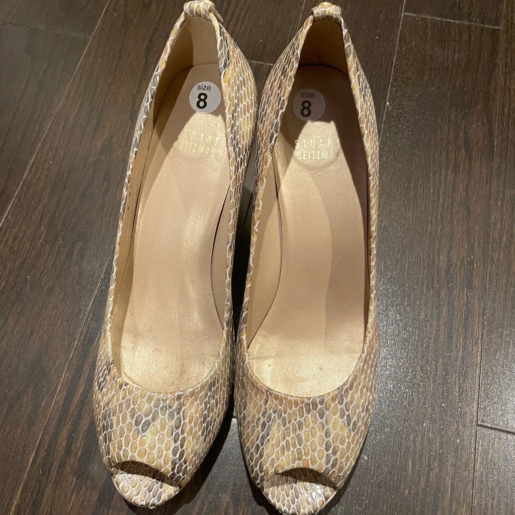 Like New Stuart Weitzman Python Pumps, Size 8